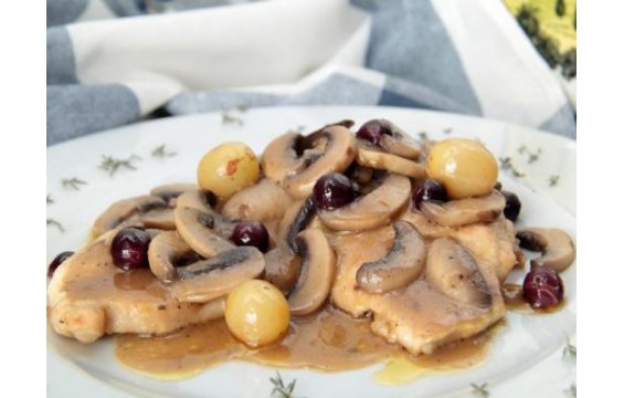 صدر دجاج مشوي مع الفطر