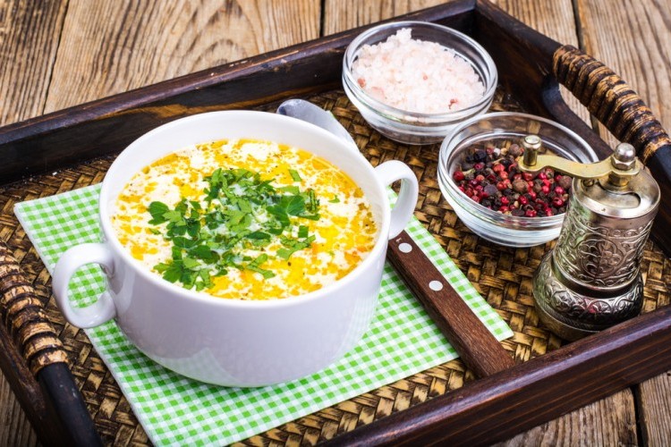 شوربة الشوفان مع دجاج المسالا